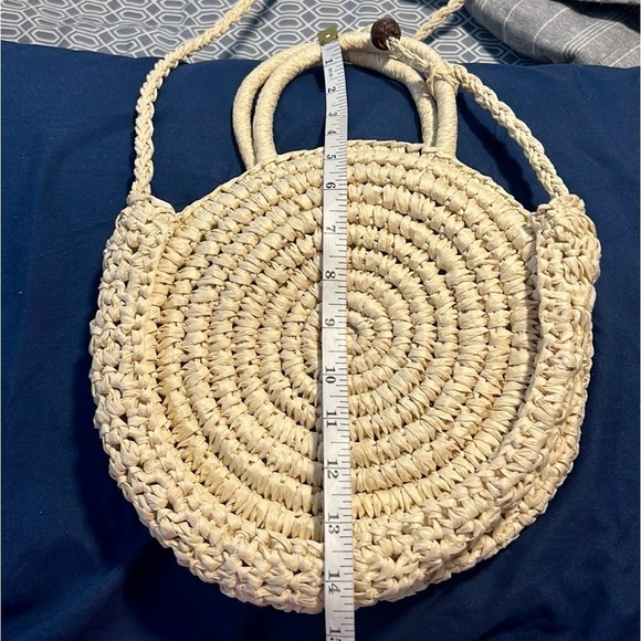 Solid & Striped, Summer Ivory/Lime Woven Satchel,Shoulder Strap/Handbag,EUC - Picture 12 of 14